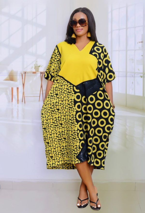 Yellow Maxi 3/4 Dress