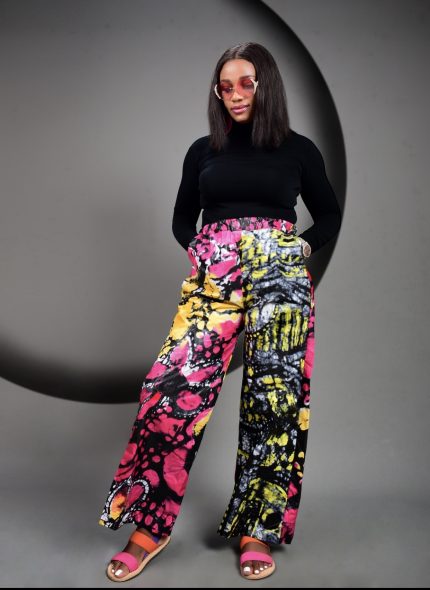 Multicolored Chic Baggy Pant